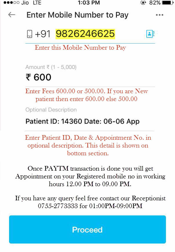 PayTM Payment Details